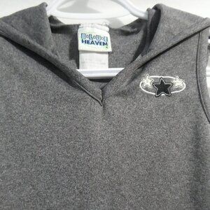 BLUE HEAVEN | size 8 | Hooded Grey and Black Sleeveless Dress | Made In Canada